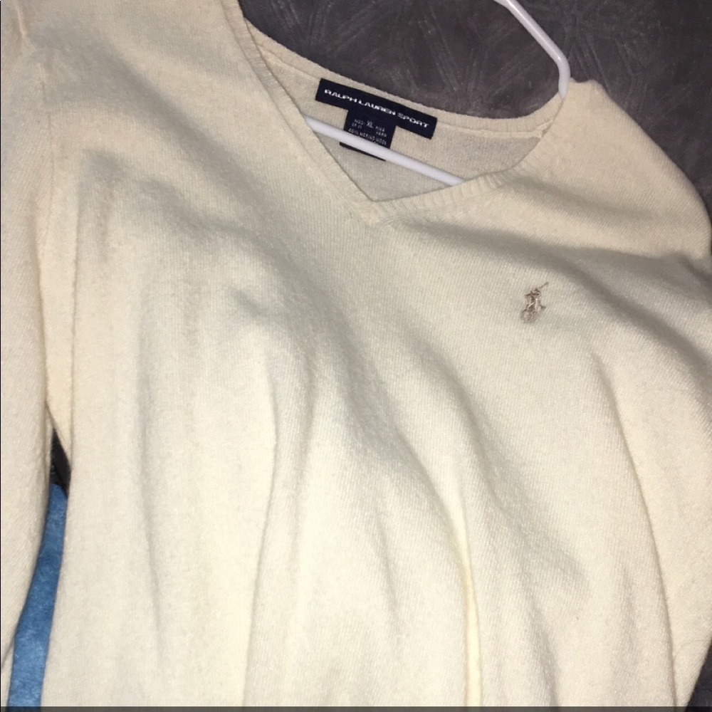 Cream colored polo shirt